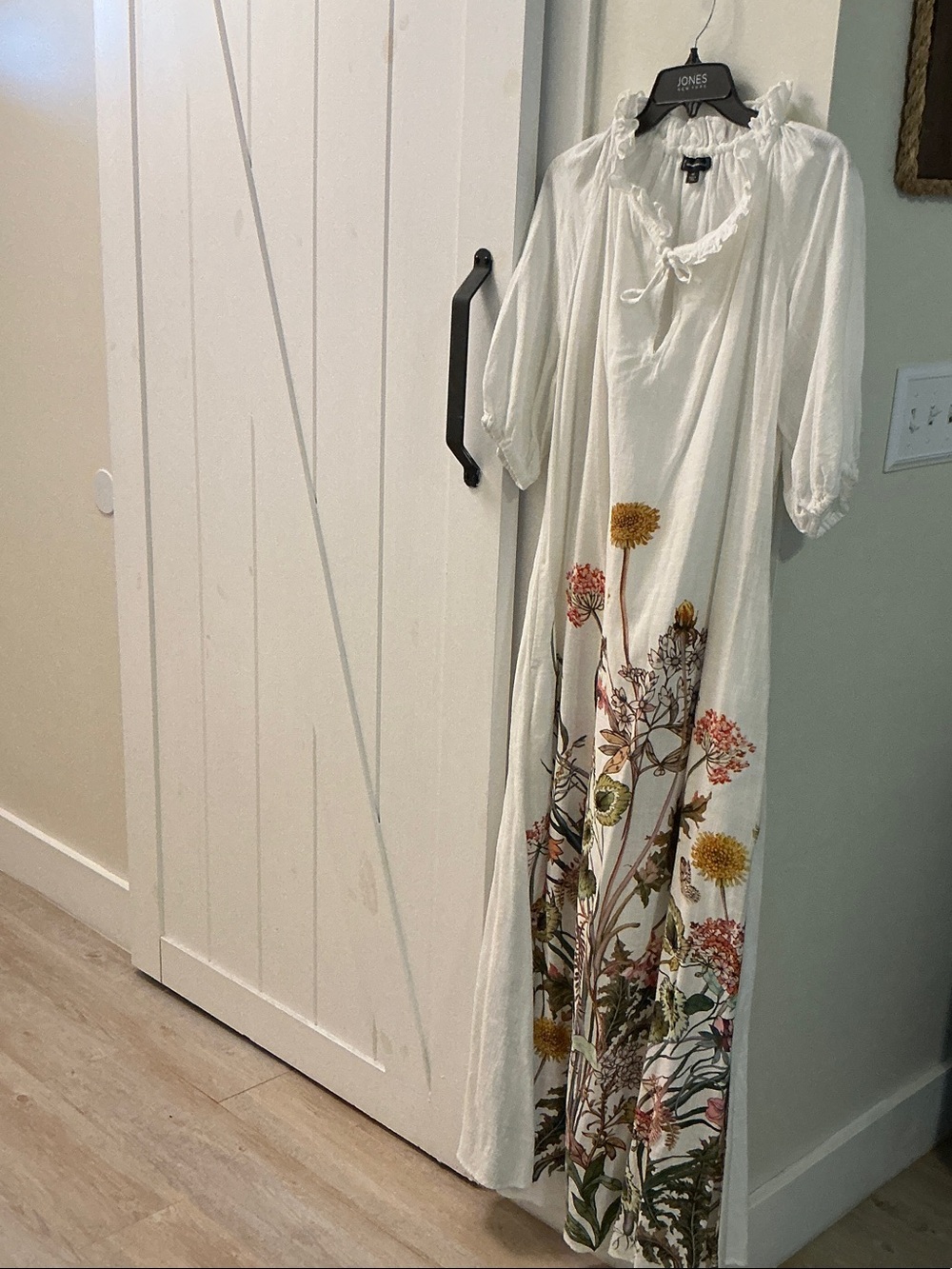 INC International Concepts Cream Maxi Dress with Botanical Print